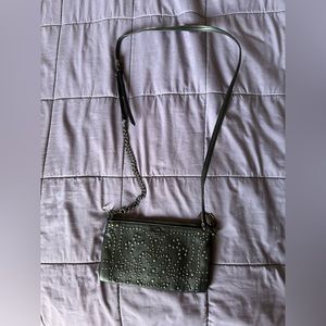 Coach Black Studded Cross Body Clutch